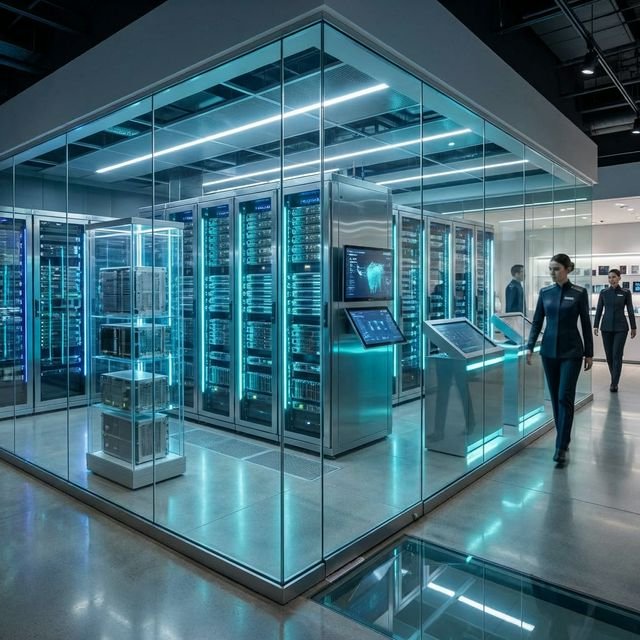 A premium technology retail and enterprise infrastructure server room
